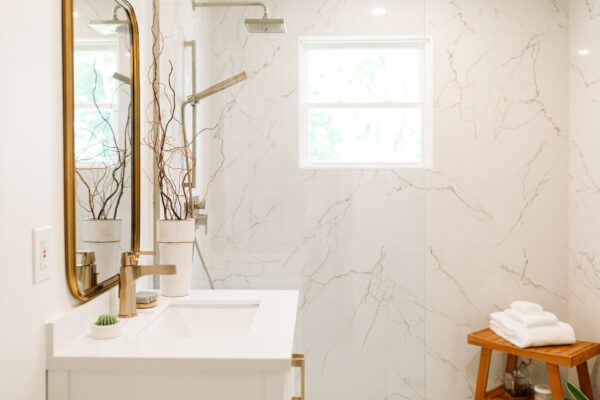 Kemptville Home Bathroom Renovation Project - Tile, Vanity and Shower Installation by Stevenson Renovations